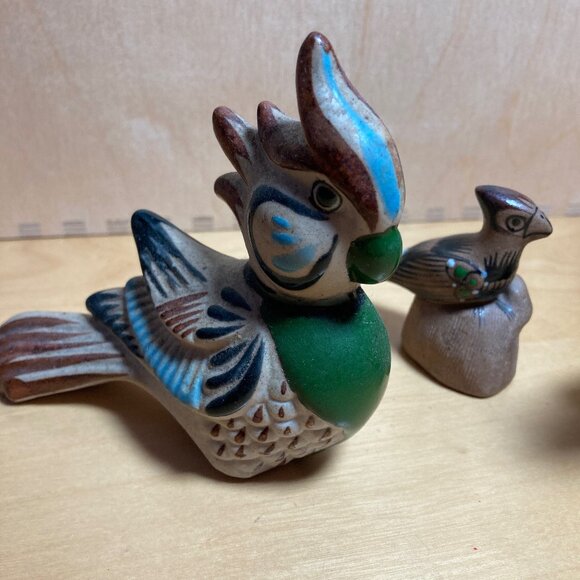 Lot of Tonala Birds Pottery Artist Signed - Picture 2 of 9